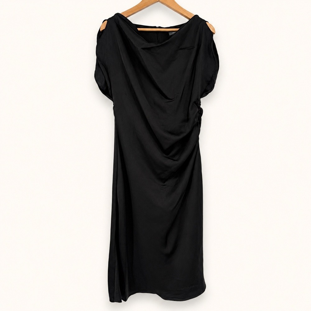 Julia Jordan 6 Black Sleeveless Dress Ruched Draped Cocktail JJ40231 Formal LBD